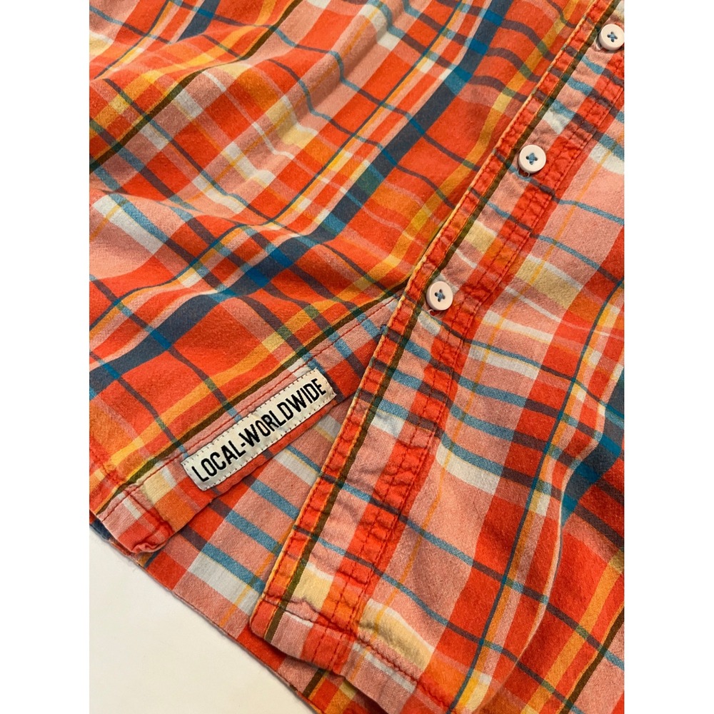 Kavu Men's Short Sleeve Button Up Shirt Orange Size XL - Picture 7 of 8